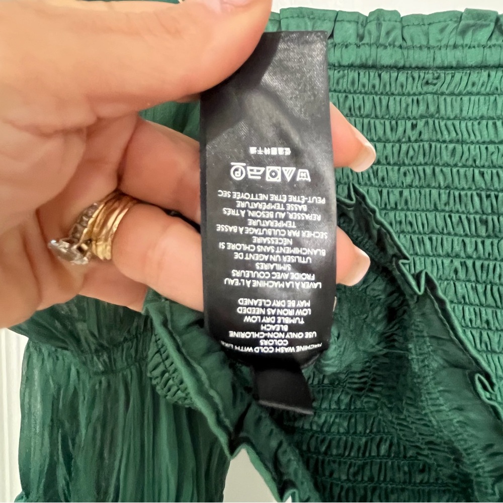 Urban Outfitters Emerald Green Diana Square Neck Top Small - Picture 9 of 10